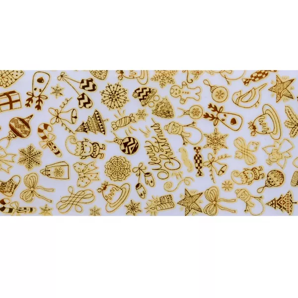 Set folii de transfer Lila Rossa, Gold Christmas Collection, 10 buc