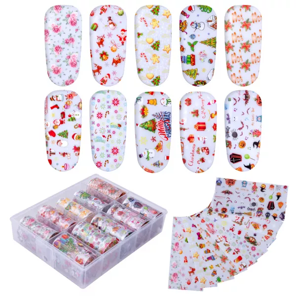 Set folii de transfer Lila Rossa, Santa's Collection, 10 buc