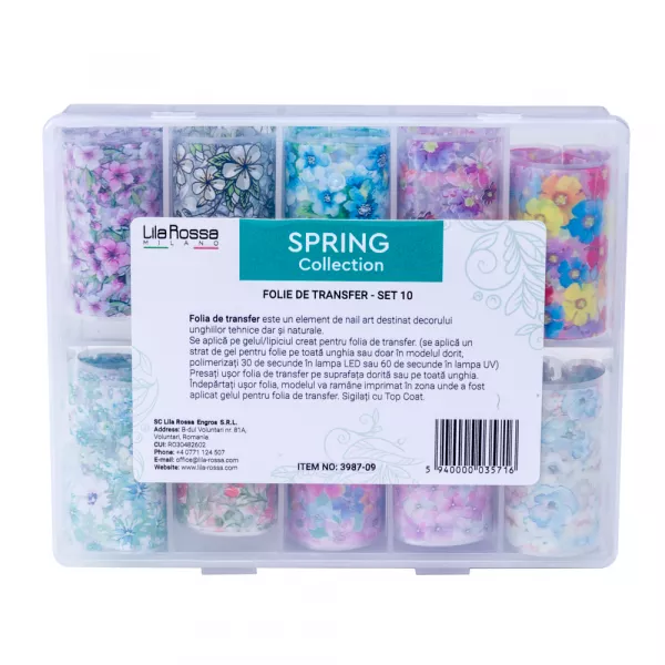 Set folii de transfer Lila Rossa, Spring Collection, 10 buc