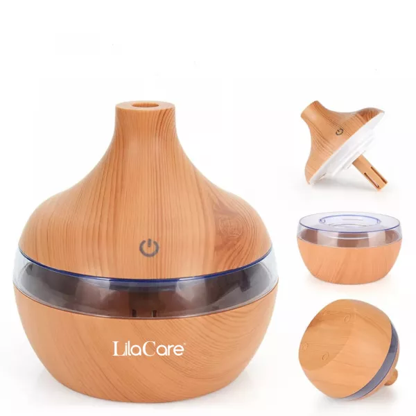 Umidificator si difuzor aromaterapie Lila Care, ultrasonic, 300 ml, bej
