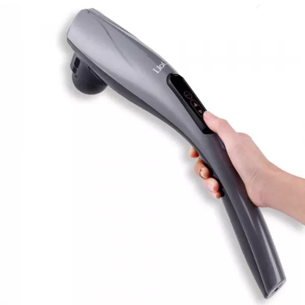 Aparat de masaj Lila Care, pentru spate, umeri, picioare, maini, gat, abdomen, cu 6 capete detasabile, 24 W, gri