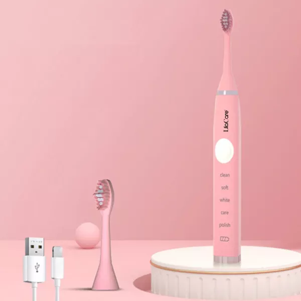 Periuta de dinti electrica cu 4 capete, Lila Care cu incarcare USB, roz