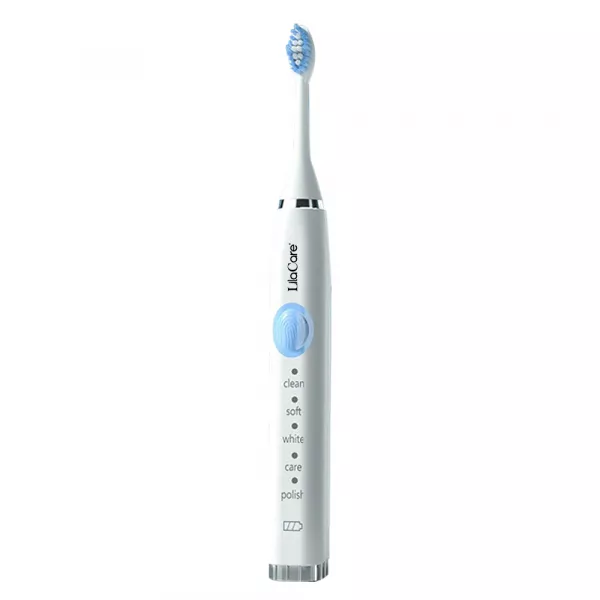 Periuta de dinti electrica cu 4 capete, Lila Care, cu incarcare USB, alb