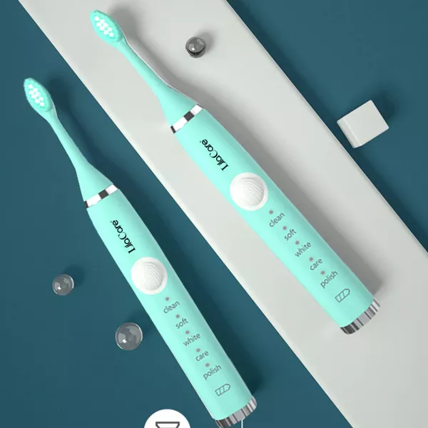 Periuta de dinti electrica cu 4 capete, Lila Care cu incarcare USB, verde