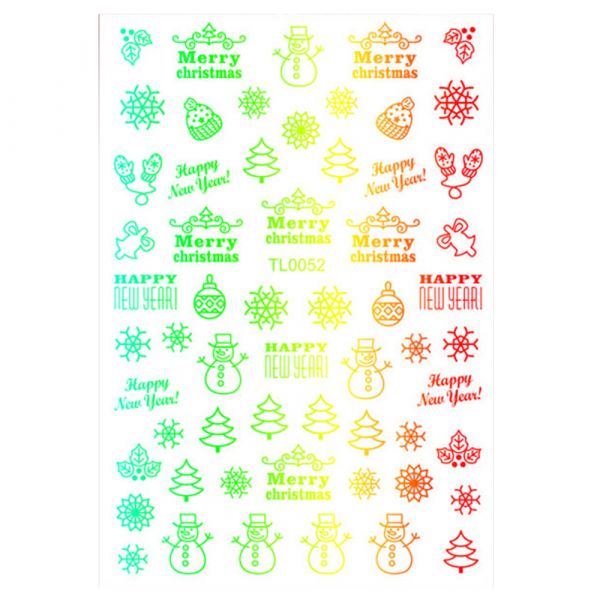 Sticker nail art Lila Rossa, pentru Craciun, Revelion si iarna, 14.5 x 9.1 cm, tl0052