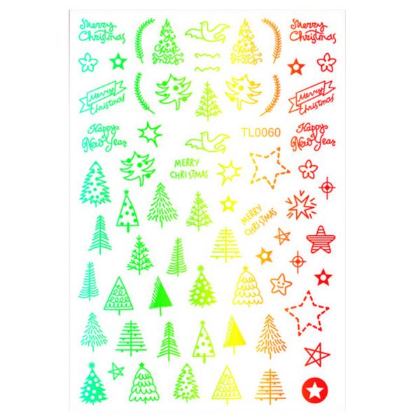 Sticker nail art Lila Rossa, pentru Craciun, Revelion si iarna, 14.5 x 9.1 cm, tl0060