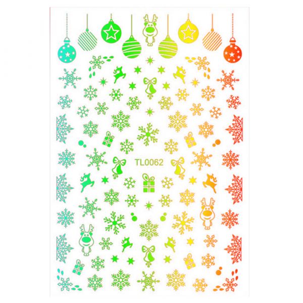 Sticker nail art Lila Rossa, pentru Craciun, Revelion si iarna, 14.5 x 9.1 cm, tl0062