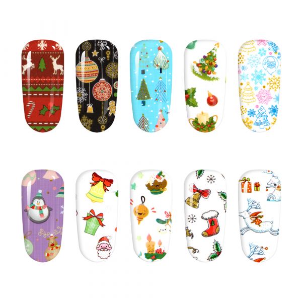 Set folii de transfer Lila Rossa, Christmas Night Collection, 10 buc