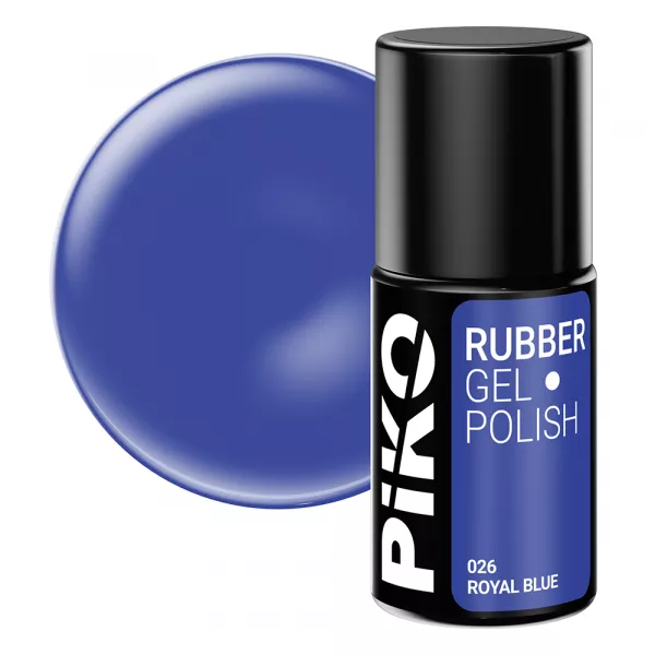 Oja semipermanenta Piko, Rubber, 7ml, 026  Royal Blue