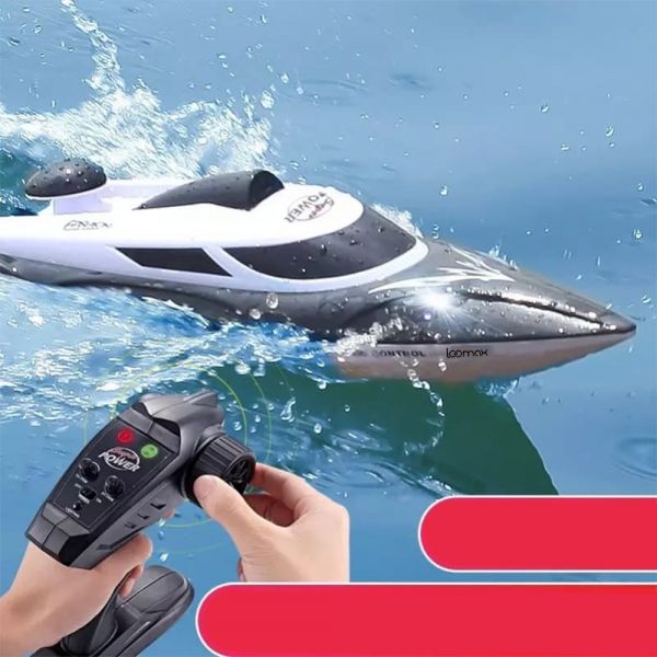 Barca de competitie Loomax, viteza 35km/h, cu telecomanda, negru