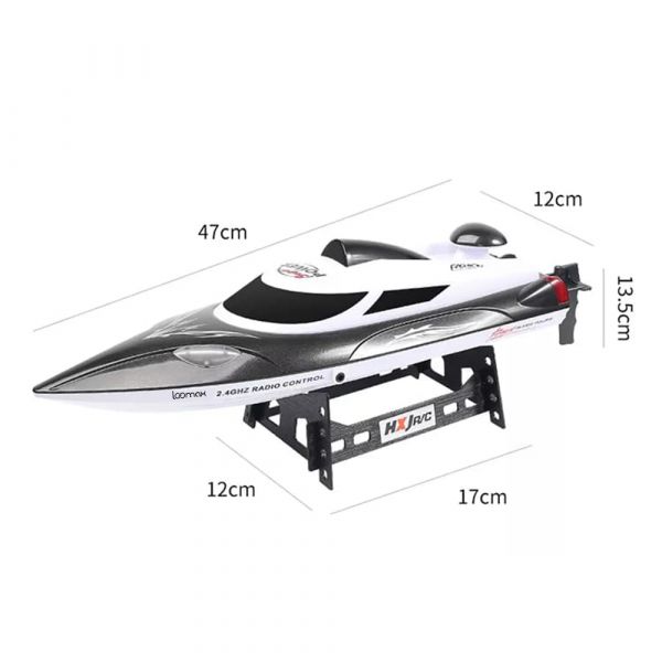 Barca de competitie Loomax, viteza 35km/h, cu telecomanda, negru