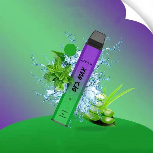 Narghilea electronica Loomax, 2 in 1, 5000 de pufuri,  nicotina 5%, aloe grape si ice  mint