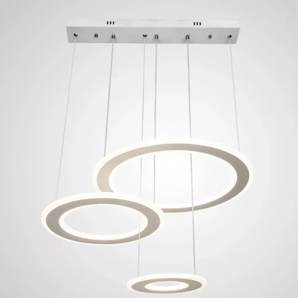 Lustra LED cu telecomanda, reglare intensitate, 72 W, alba, lumina calda, neutra, rece