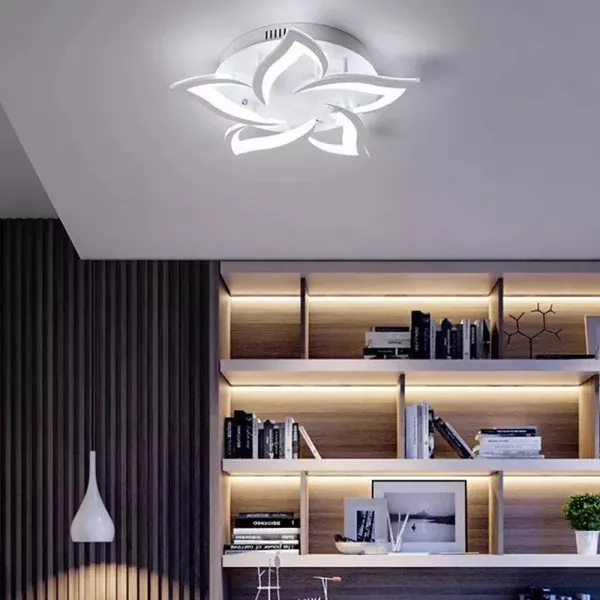 Lustra led cu telecomanda, lumina reglabila, lumina rece, calda,  neutra