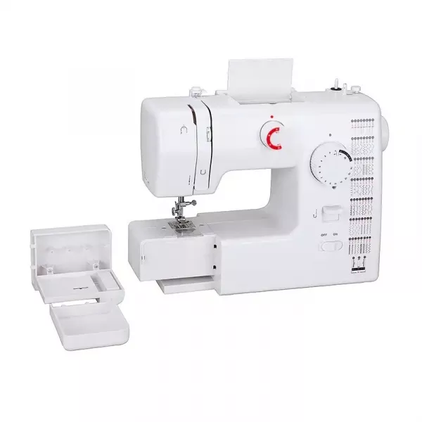 Masina de cusut electrica Karemi, 59 de tipuri de cusaturi, de 2 viteze,coasere inainte si inapoi, multifunctionala, alb