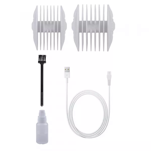 Masina de tuns pentru bebelusi si copii, Kemei, silentioasa, reincarcabila USB, cu aspirator pentru par