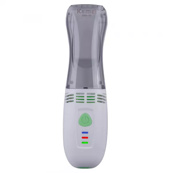 Masina de tuns pentru bebelusi si copii, Kemei, silentioasa, reincarcabila USB, cu aspirator pentru par