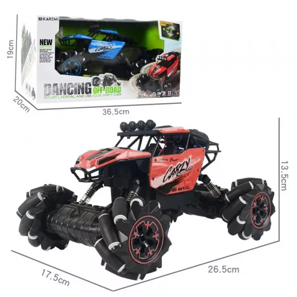 Masina off-road cu telecomanda Karemi pentru copii, amortizor soc, drifturi,catarare, cascadorii, rotatii flexibile, iluminat electric, rosu