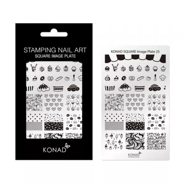 Matrita stampila unghii, Konad, square image plate 25