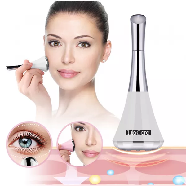 Mini dispozitiv de ridicare a fetei Lila Care, facial si lifting, cu microcurent, alb-gri