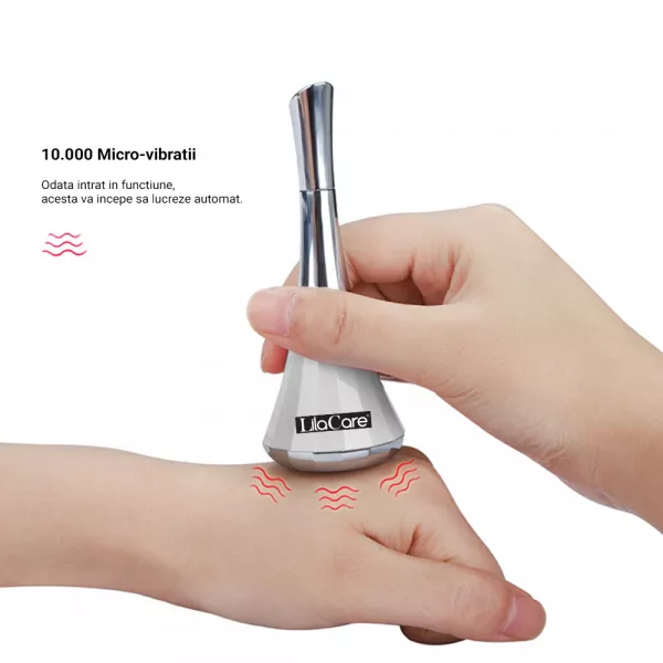 Mini dispozitiv de ridicare a fetei Lila Care, facial si lifting, cu microcurent, alb-gri