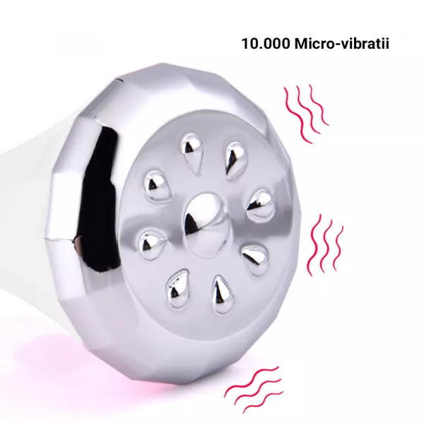 Mini dispozitiv de ridicare a fetei Lila Care, facial si lifting, cu microcurent, alb-gri