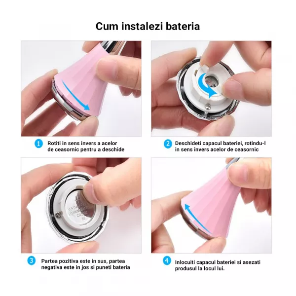 Mini dispozitiv de ridicare a fetei Lila Care, facial si lifting, cu microcurent, alb-gri