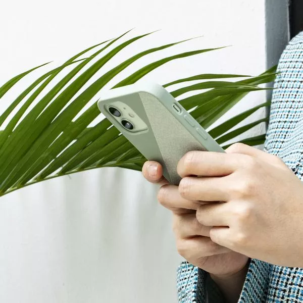 Husa telefon Native Union, Clic Canvas - iPhone 12 mini, sage