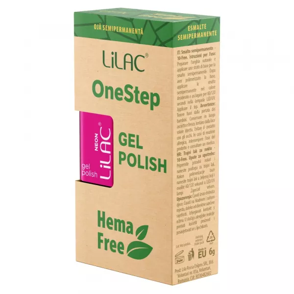 Oja semipermanenta Lilac OneStep Hema Free Neon 043