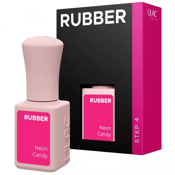 Oja semipermanenta Lilac Rubber Neon Candy 6 g