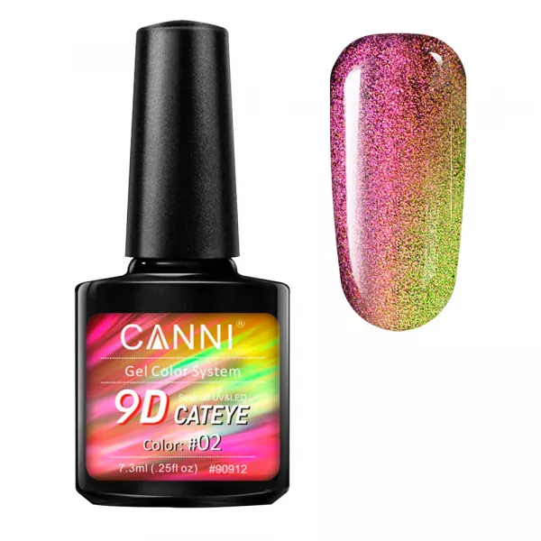 Oja semipermanenta Canni, 9D Cat Eye, 7.3 ml, nuanta 02