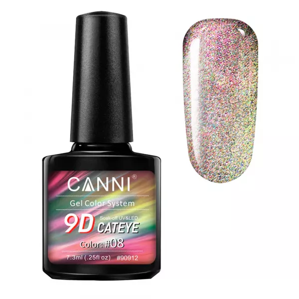 Oja semipermanenta Canni, 9D Cat Eye, 7.3 ml, nuanta 08