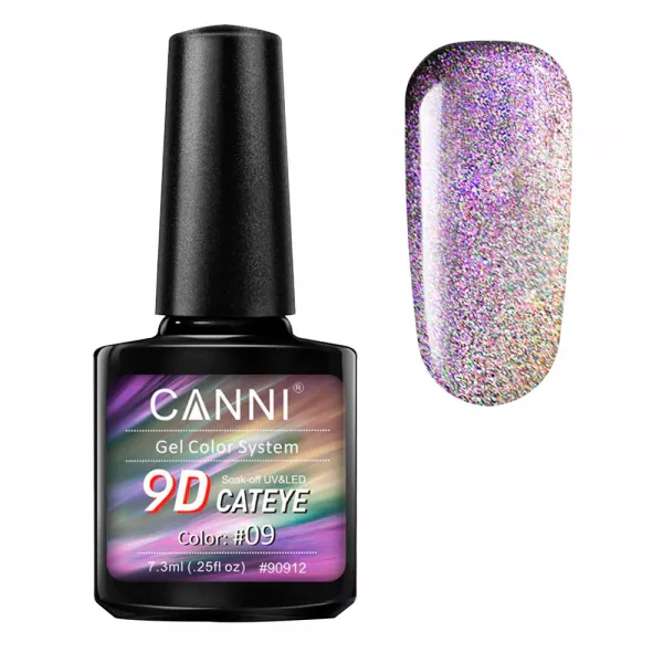 Oja semipermanenta Canni, 9D Cat Eye, 7.3 ml, nuanta 09