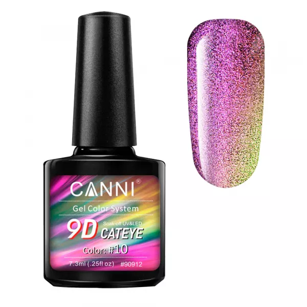 Oja semipermanenta Canni, 9D Cat Eye, 7.3 ml, nuanta 10