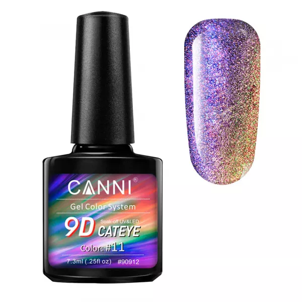 Oja semipermanenta Canni, 9D Cat Eye, 7.3 ml, nuanta 11