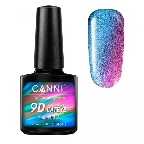 Oja semipermanenta Canni, 9D Cat Eye, 7.3 ml, nuanta 12