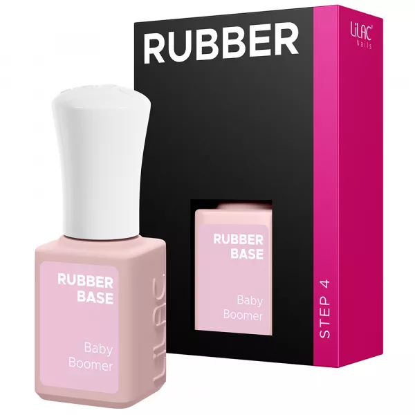 Oja semipermanenta Lilac Rubber Base, Baby Boomer, 6 g