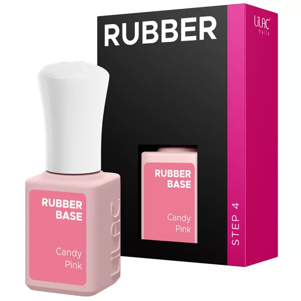 Oja semipermanenta Lilac Rubber Base, Candy Pink, 6 g