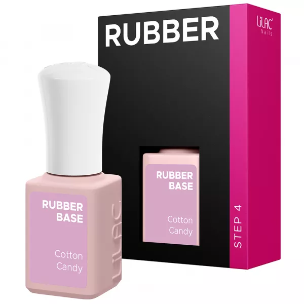 Oja semipermanenta Lilac Rubber Base, Cotton Candy, 6 g