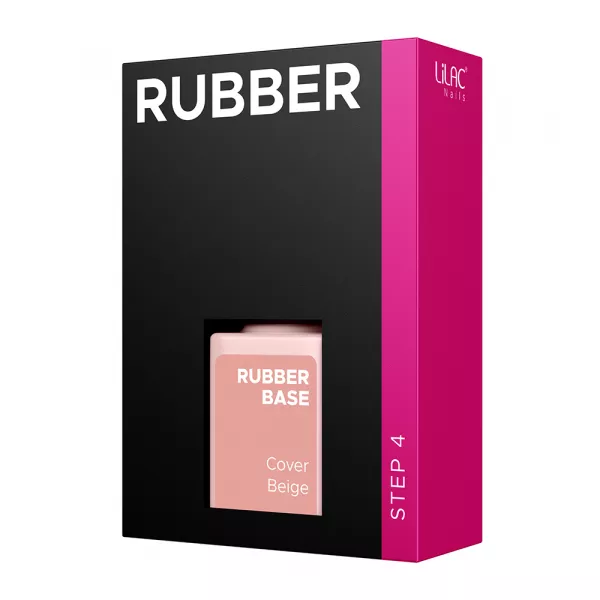 Oja semipermanenta Lilac Rubber Base, Cover Beige, 6 g