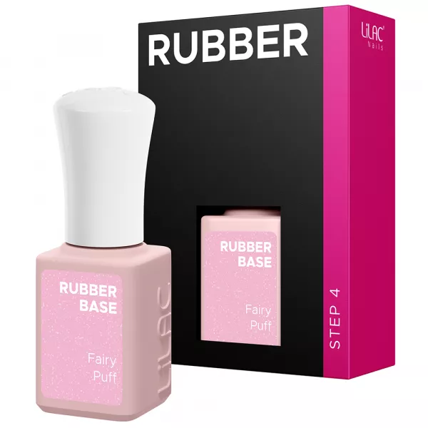 Oja semipermanenta Lilac Rubber Base, Fairy Puff, 6 g