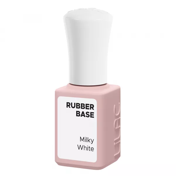 Oja semipermanenta Lilac Rubber Base, Milky White, 6 g