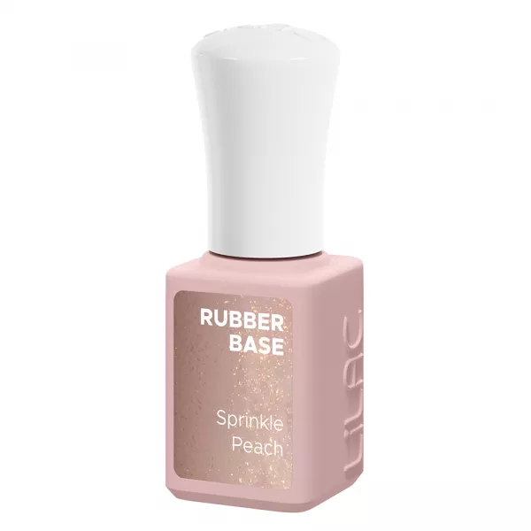 Oja semipermanenta Lilac Rubber Base, Sprinkle Peach, 6 g