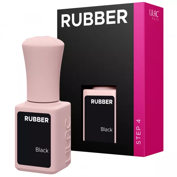 Oja semipermanenta Lilac Rubber Black 6 g