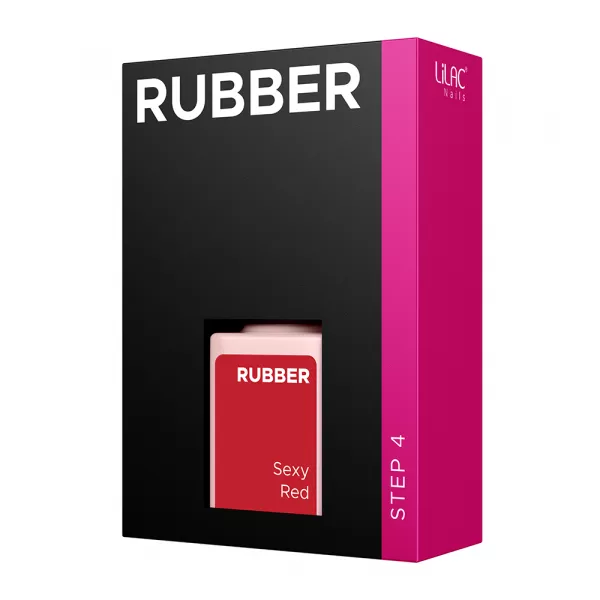 Oja semipermanenta Lilac Rubber Sexy Red 6 g