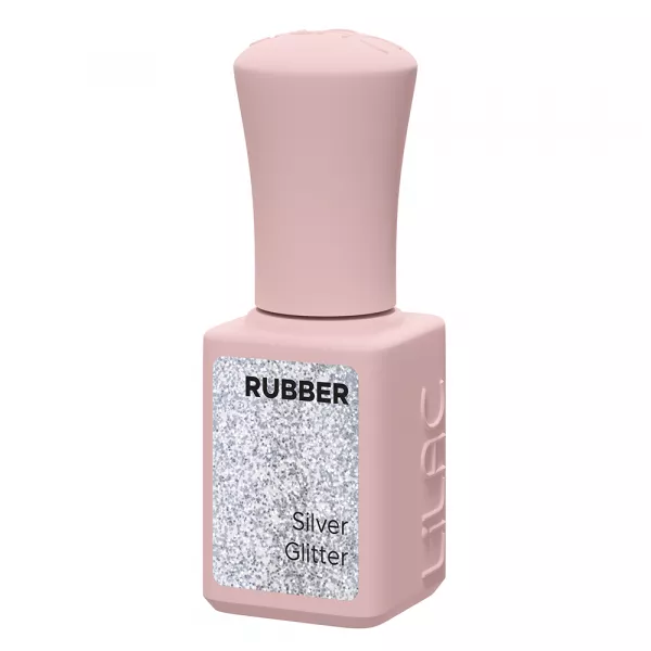 Oja semipermanenta Lilac Rubber Silver Glitter 6 g
