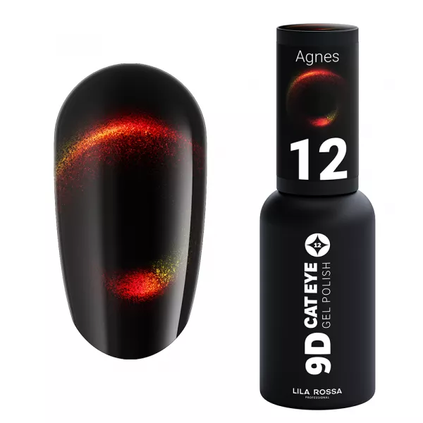 Oja semipermanenta Lila Rossa, 9D Cat Eye, 7g, Agnes