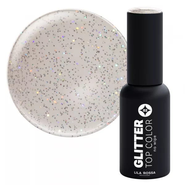 Oja semipermanenta Lila Rossa, Glitter top color, Galaxy, 7 ml