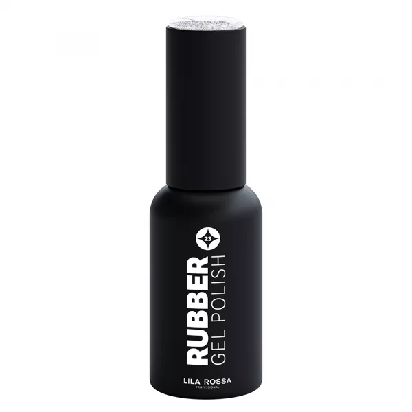 Oja semipermanenta, Lila Rossa, Rubber, 023 silver glitter sclipici, 7 ml