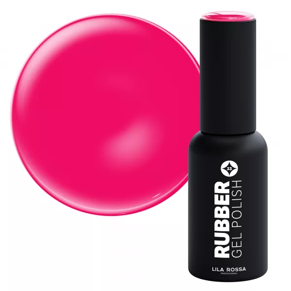 Oja semipermanenta, Lila Rossa, Rubber, 033 hot fuchsia, 7 ml